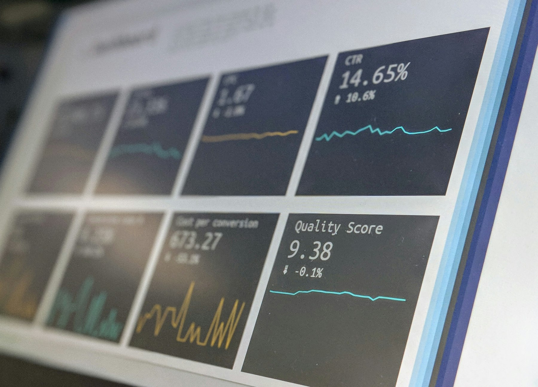 Energy monitoring dashboard on a dark screen